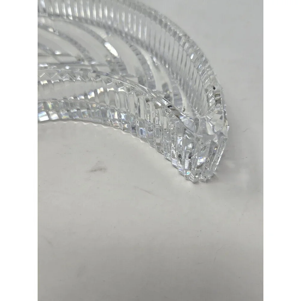 VINTAGE WATERFORD CRYSTAL TRINKET CANDY DISH TRAY PAISLEY LEAF YING YANG IRELAND